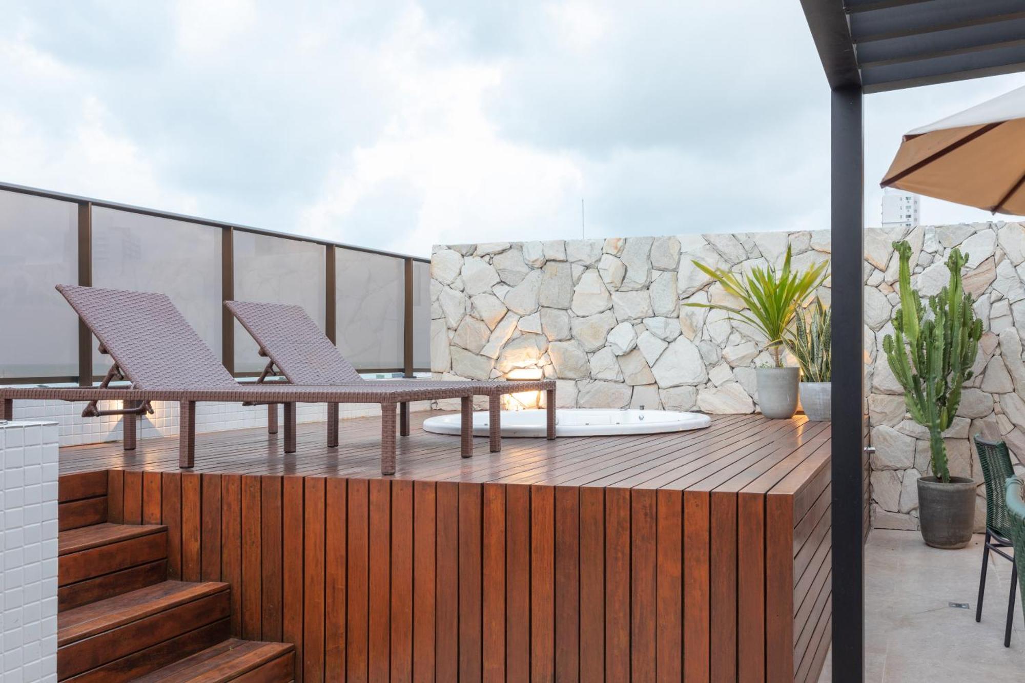 Cobertura Com Jacuzzi E Deslumbrante Vista Mar Apartment Joao Pessoa Bagian luar foto
