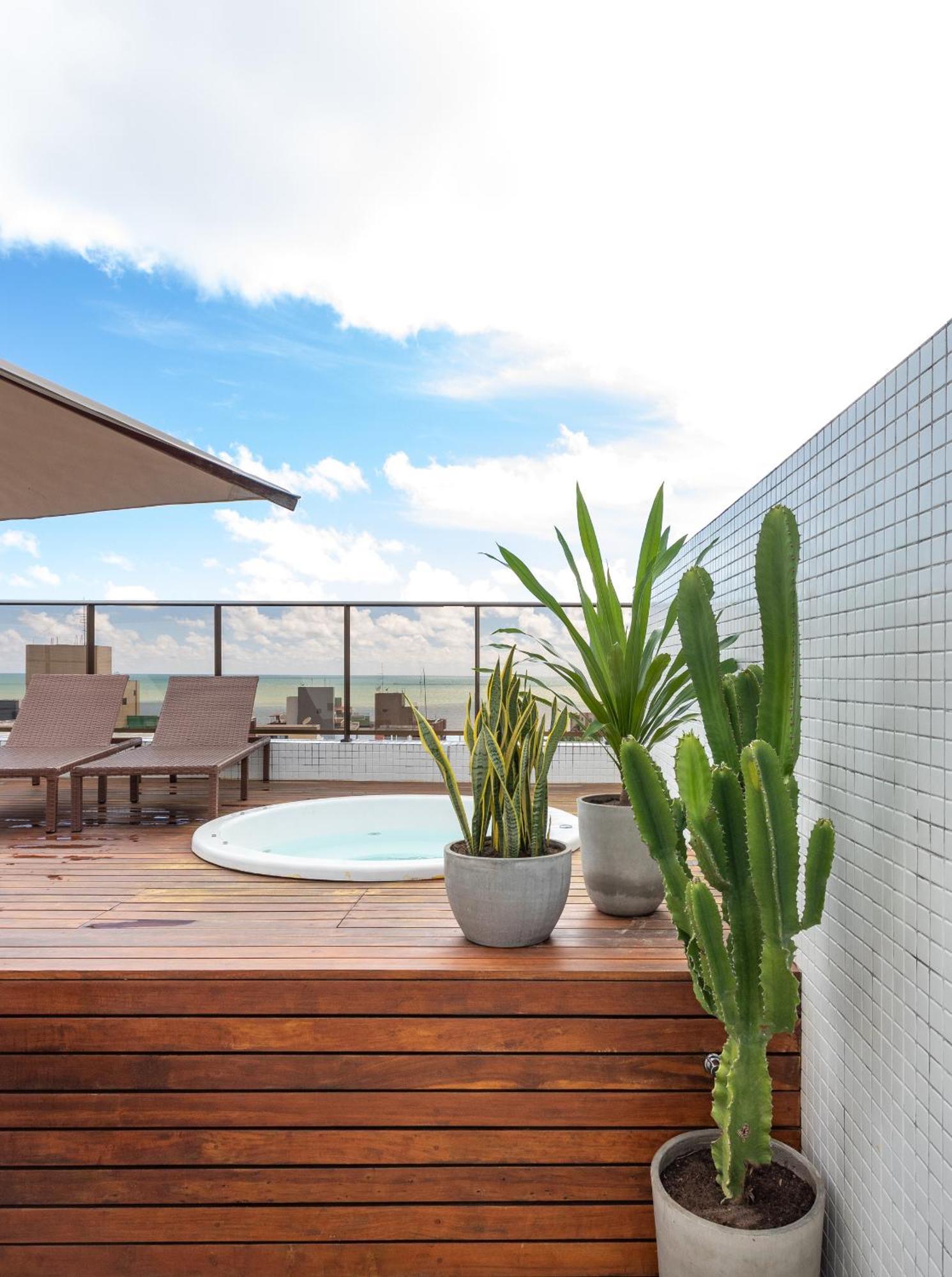 Cobertura Com Jacuzzi E Deslumbrante Vista Mar Apartment Joao Pessoa Bagian luar foto